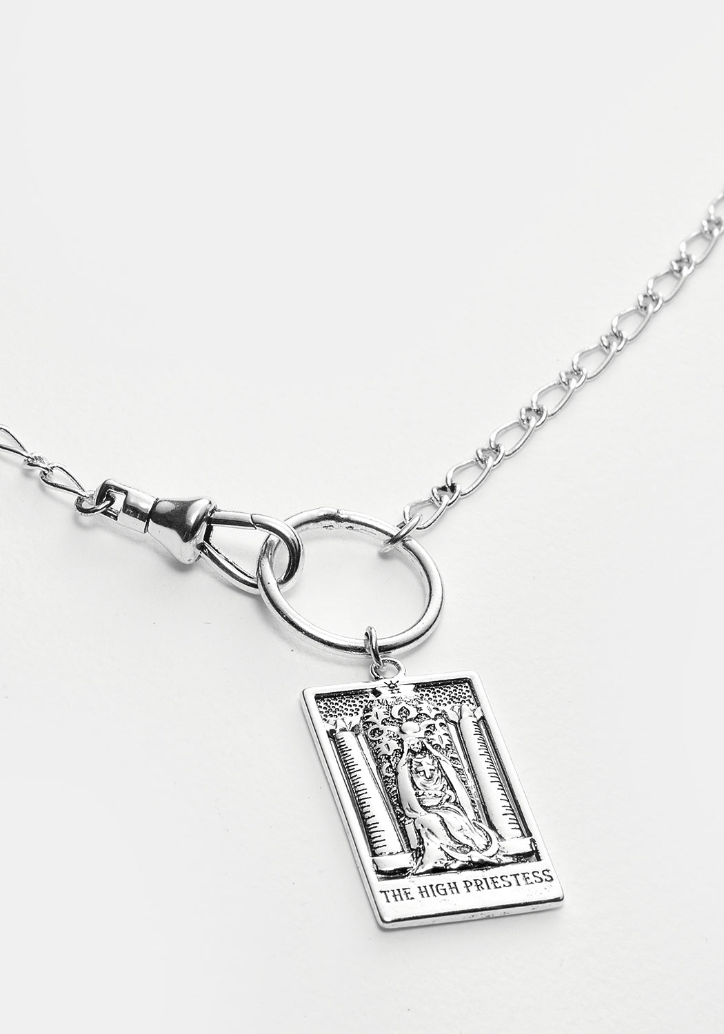 High Priestess Tarot Necklace in Silver | Intuition Jewelry