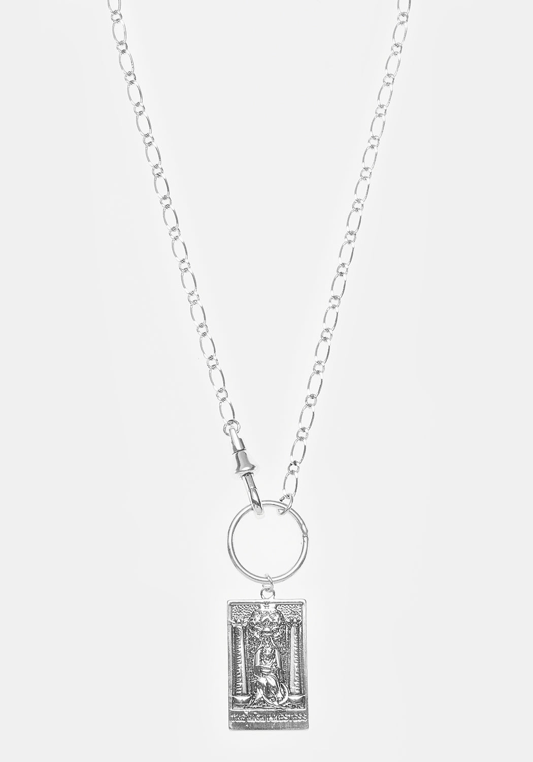 High Priestess Tarot Necklace in Silver | Intuition Jewelry