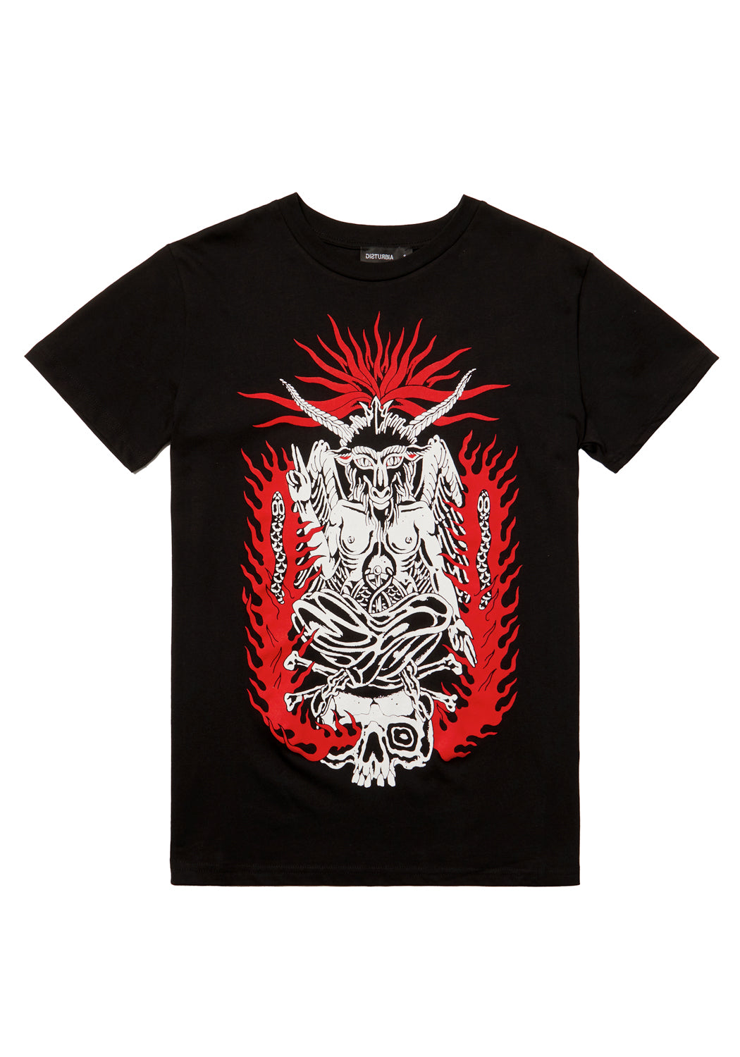 Pink & Black Baphomet Print Unisex T-Shirt | 100% Cotton