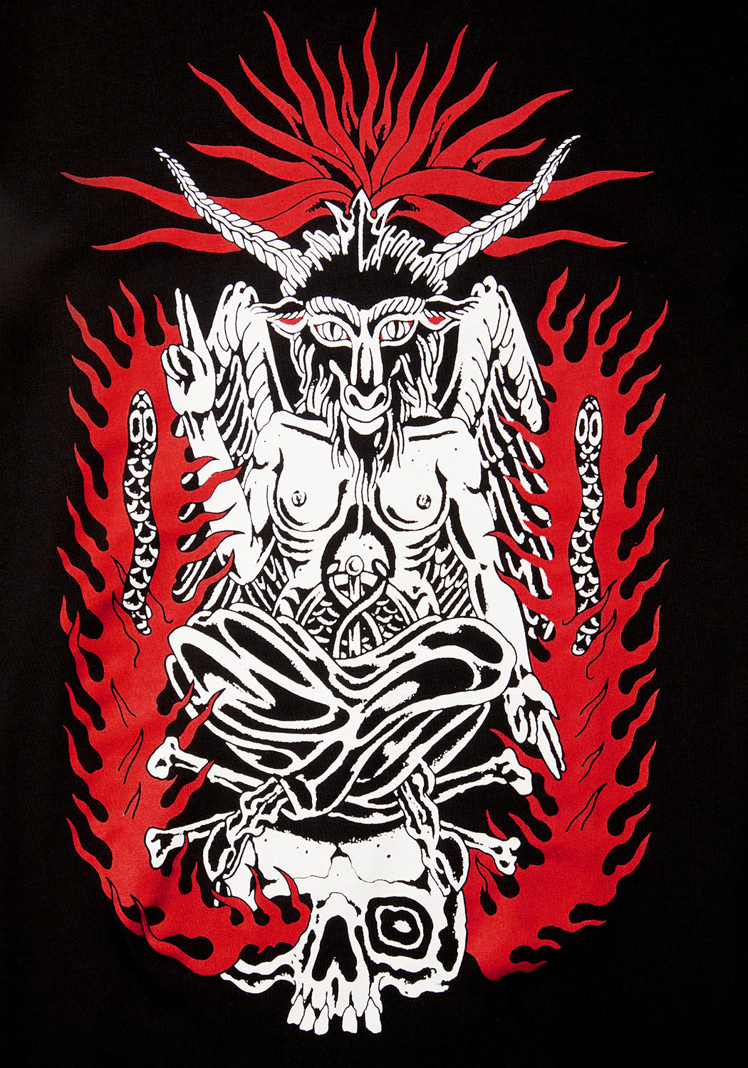 Pink & Black Baphomet Print Unisex T-Shirt | 100% Cotton