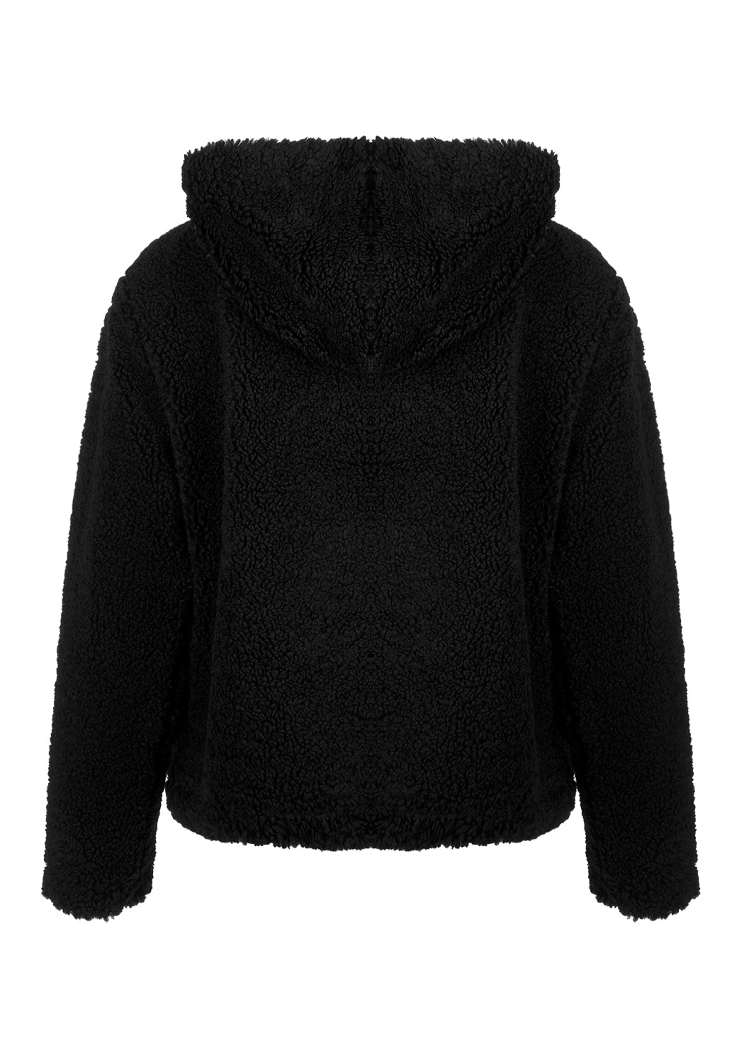 Oversized Teddy Jacket with Hood & Zip Pockets | Noctule