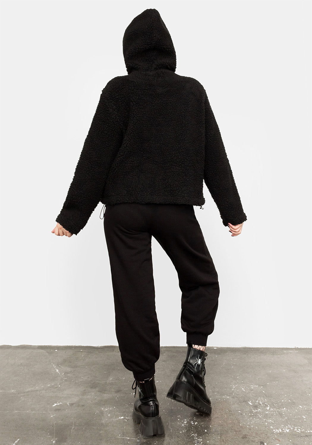Oversized Teddy Jacket with Hood & Zip Pockets | Noctule