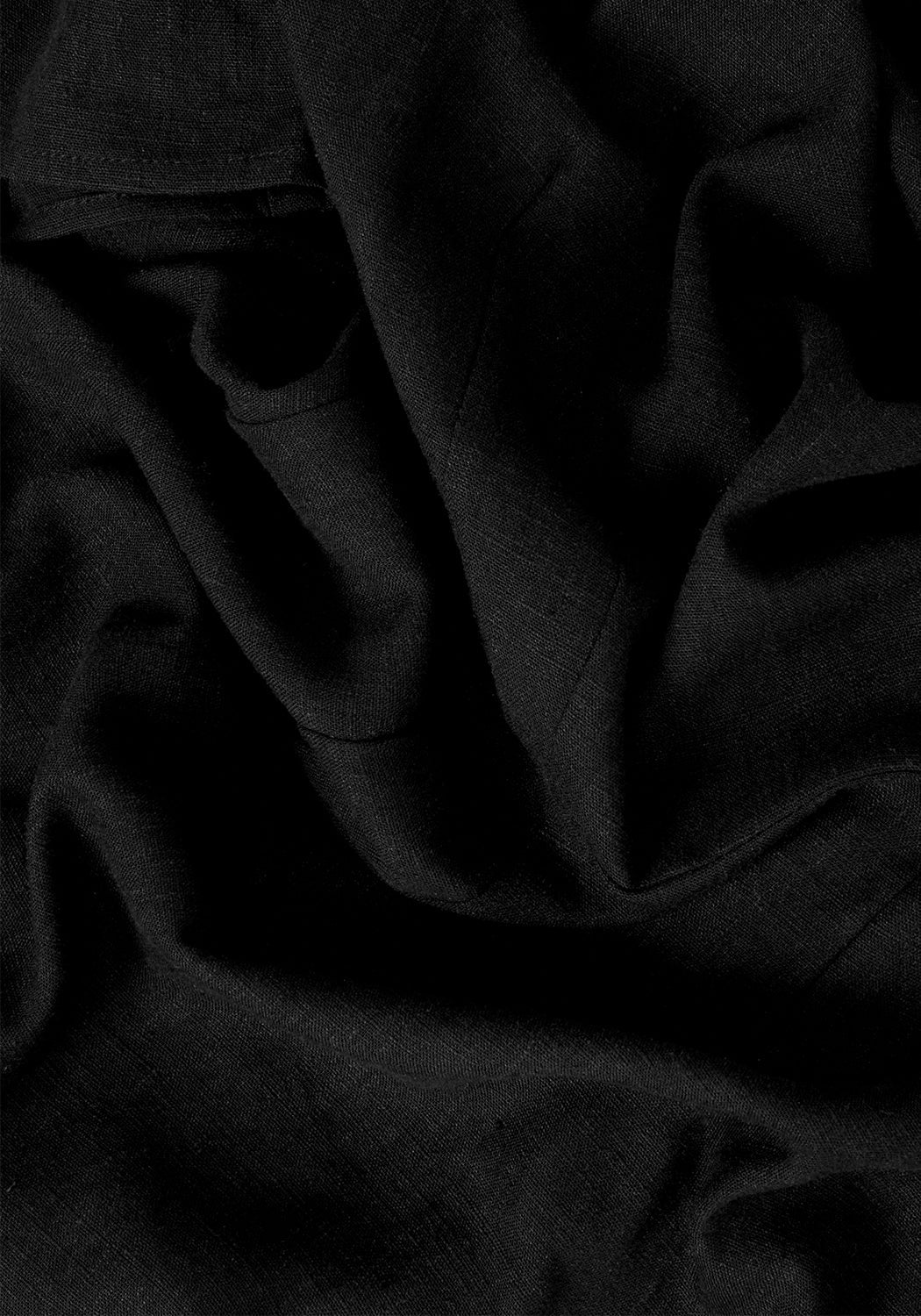Black Pagan Midi Dress with Flute Sleeves | Merga