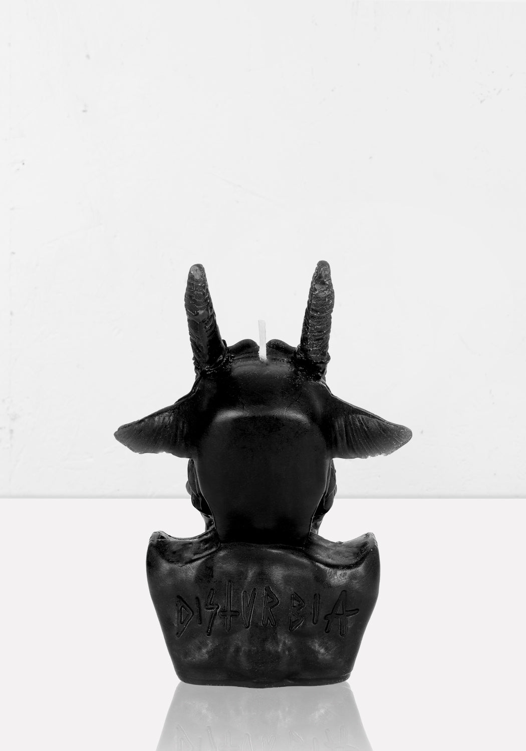 Baphomet Candle in Matte Black Wax with Horns & Beard | GOAT BUST