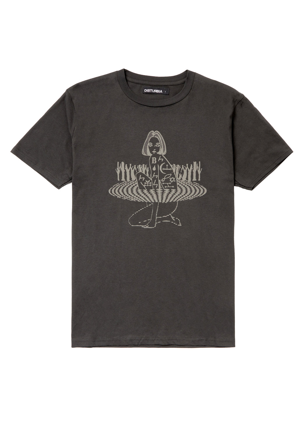 Black Graphic Tee with Demonic Prints | Sustainable Cotton T-Shirt