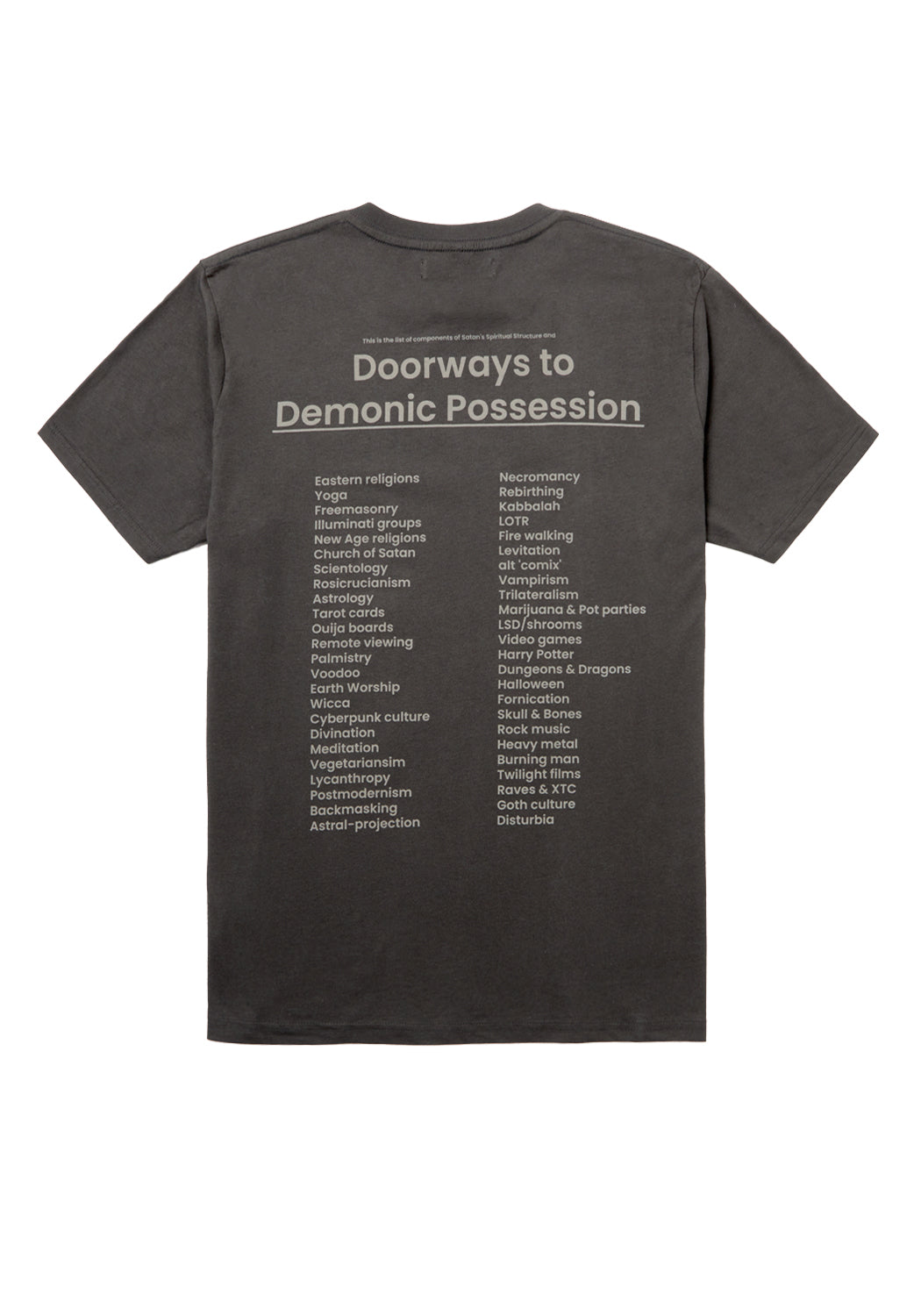 Black Graphic Tee with Demonic Prints | Sustainable Cotton T-Shirt