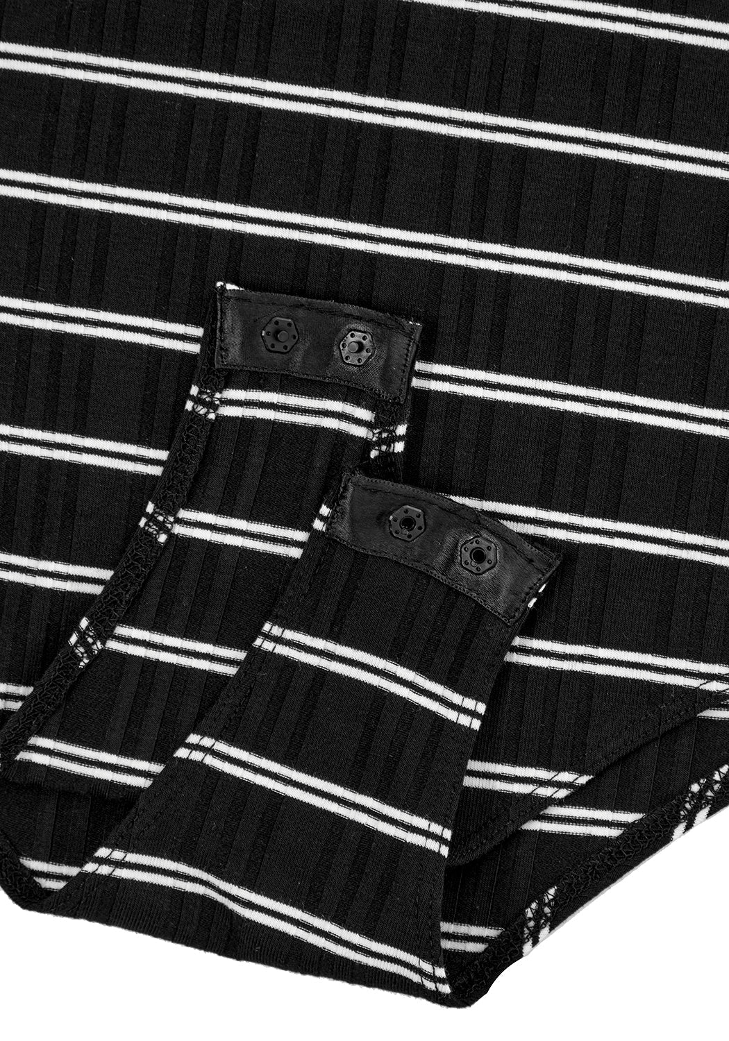 90s Striped Bodysuit with Snap Button Closure | SLASH