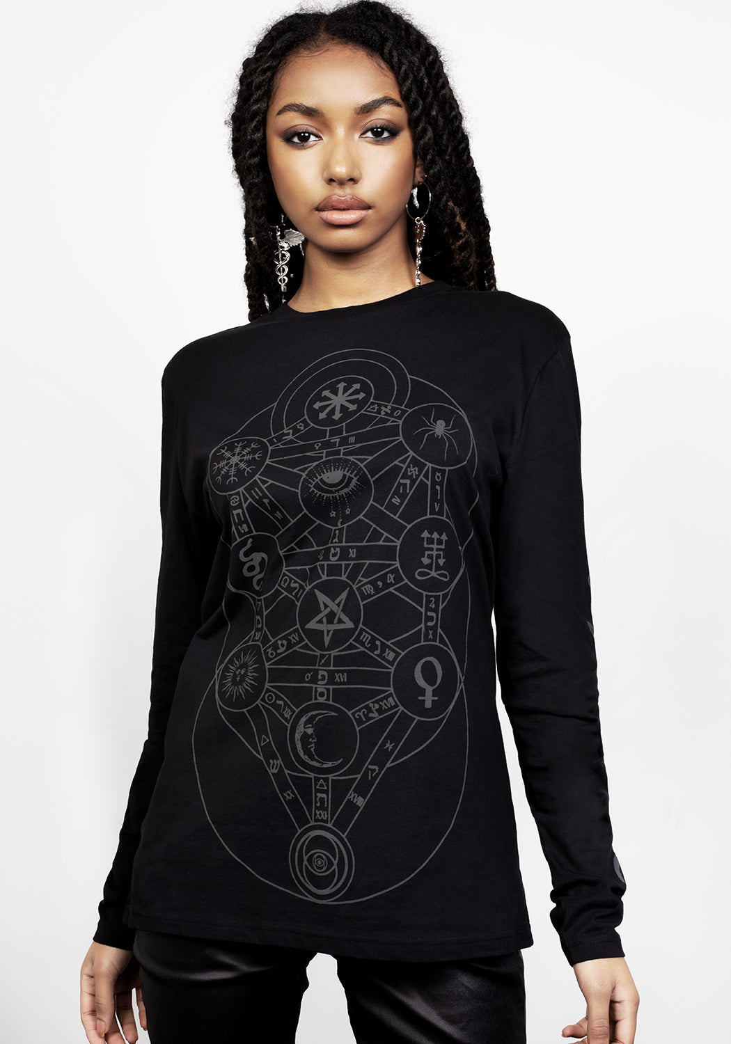 Tree of Life Graphic Long Sleeve T-Shirt | Magickal Symbols & Cotton