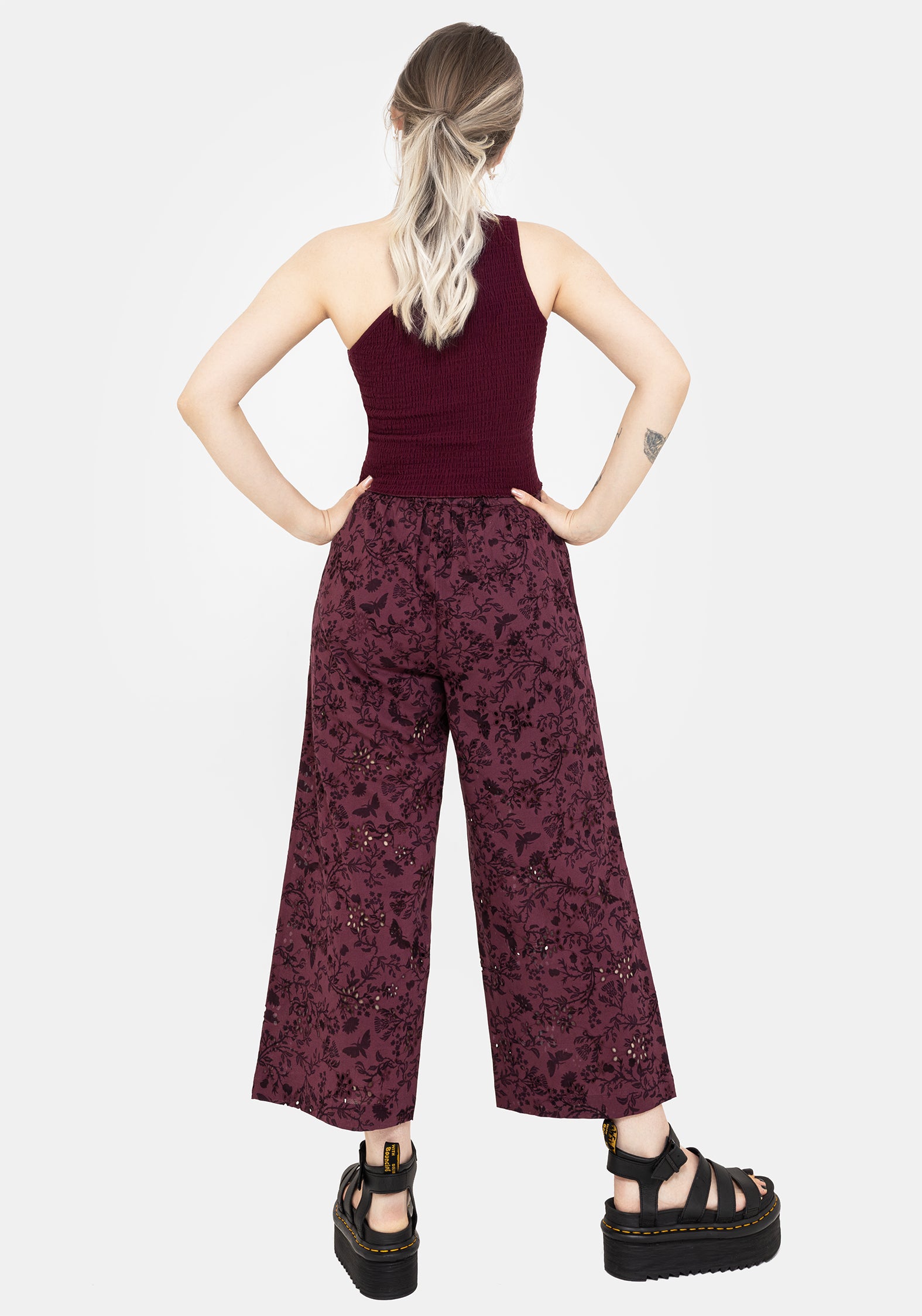 Floral Cotton Culottes with Tie Waist & Pockets | Morgana