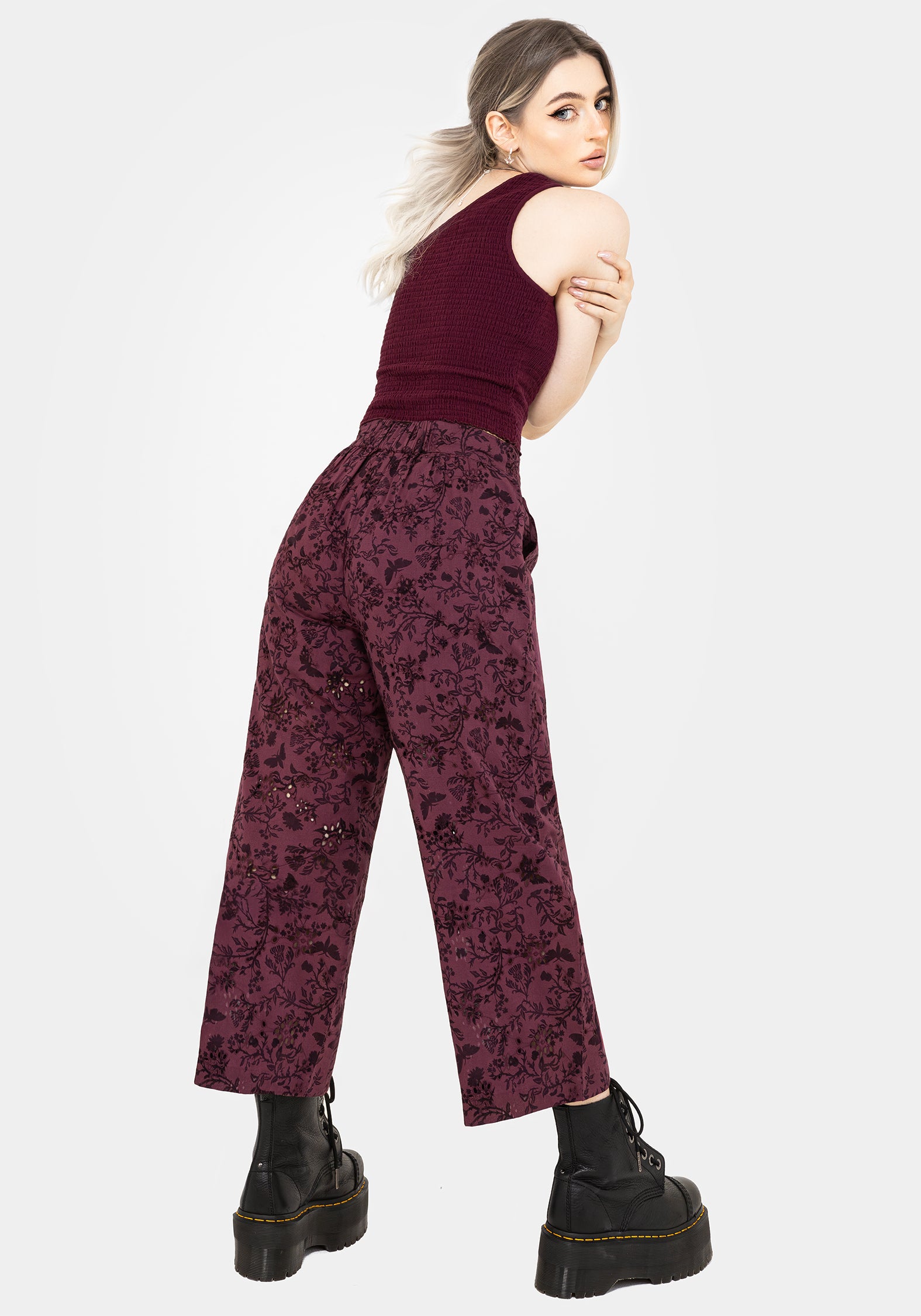 Floral Cotton Culottes with Tie Waist & Pockets | Morgana