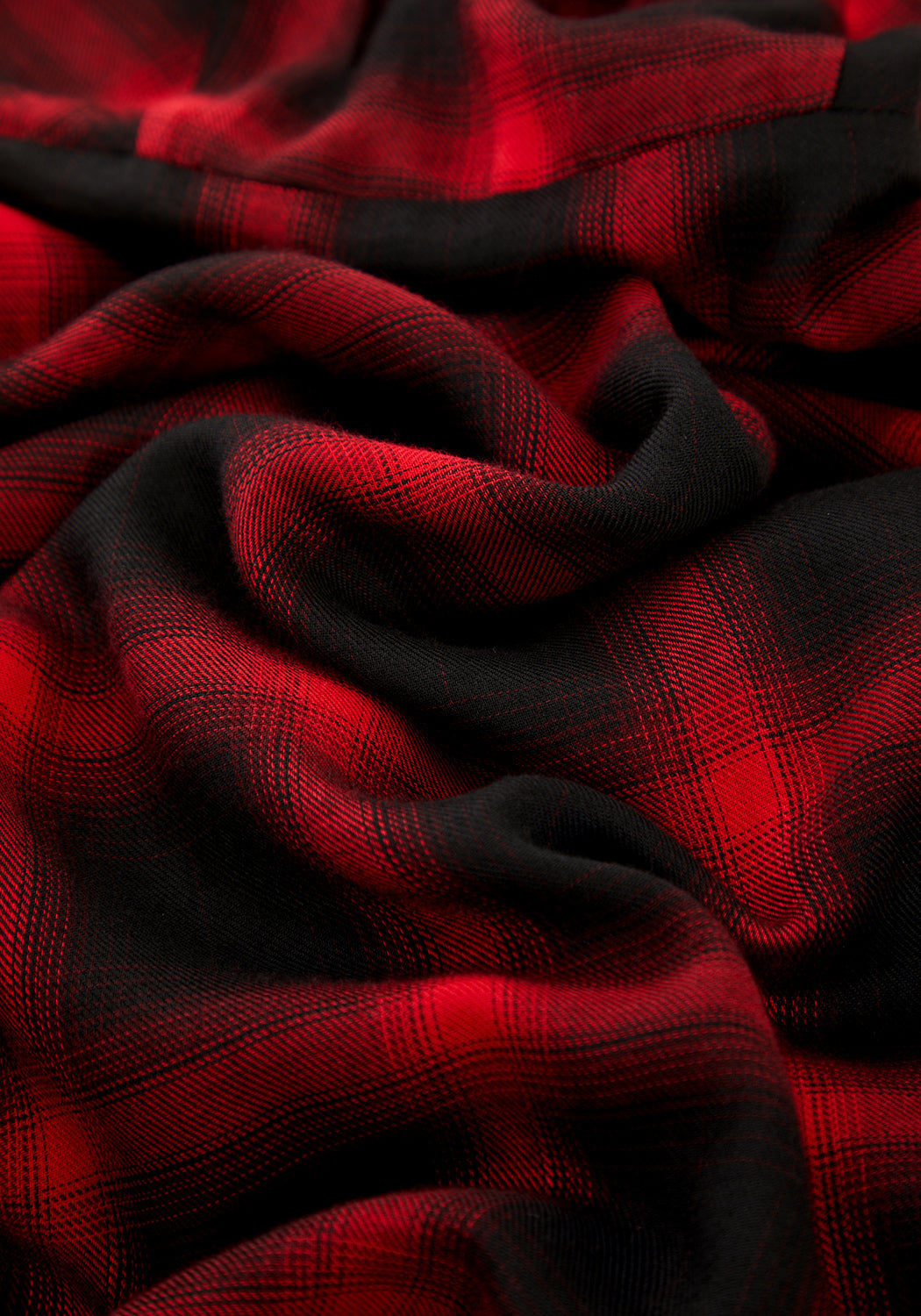 Red & Black Check Midi Dress with A-Line Cut & 3/4 Sleeves | Pennyroyal