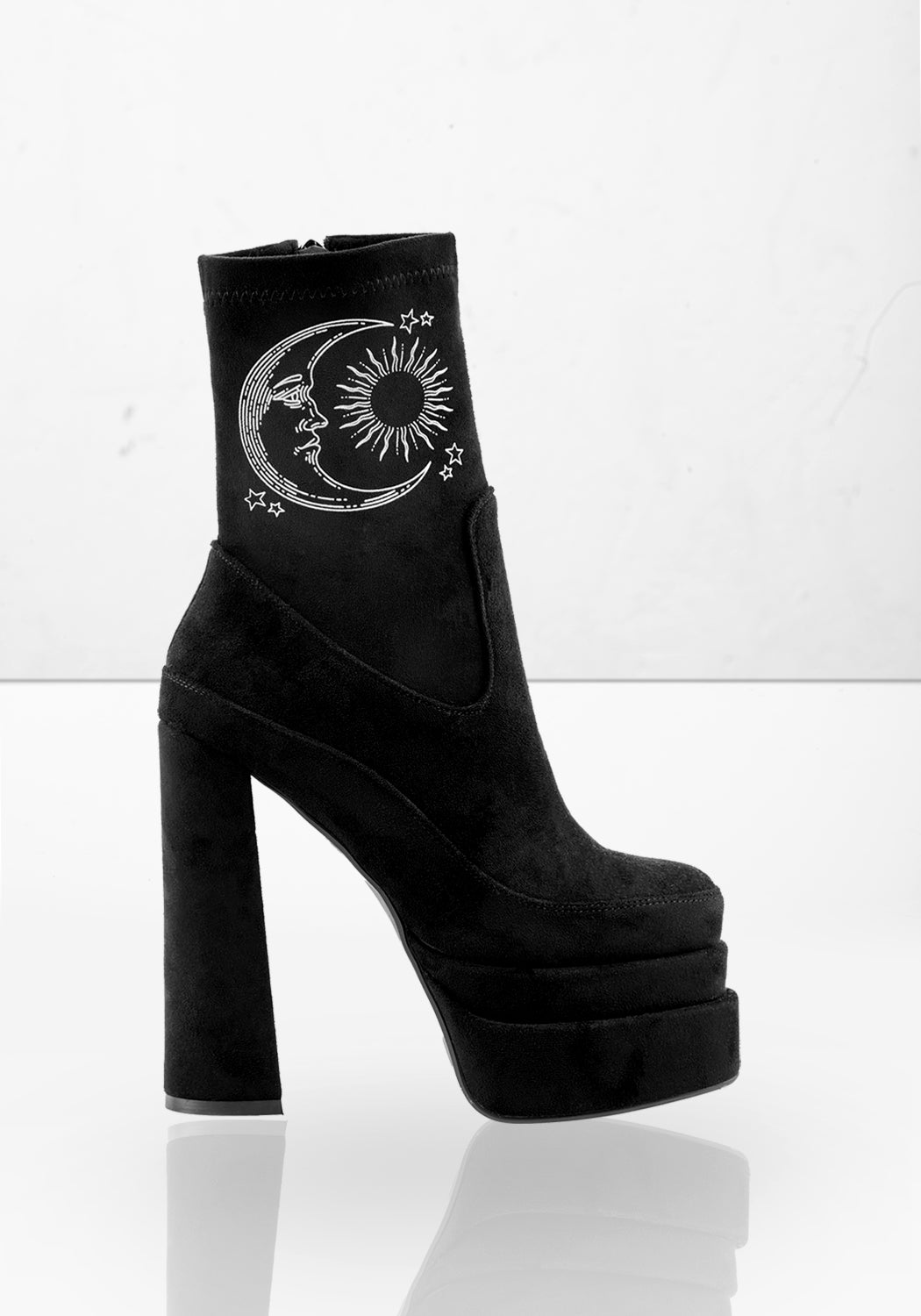 70s Celestial Sock Platform Boots with Block Heel | SOL