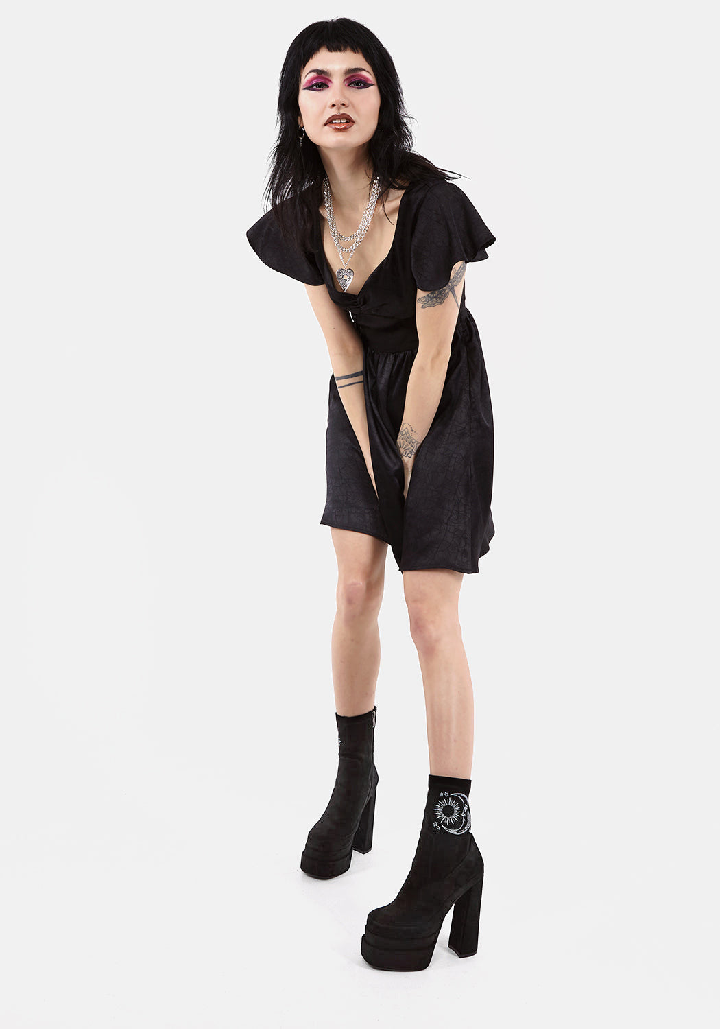 70s Celestial Sock Platform Boots with Block Heel | SOL