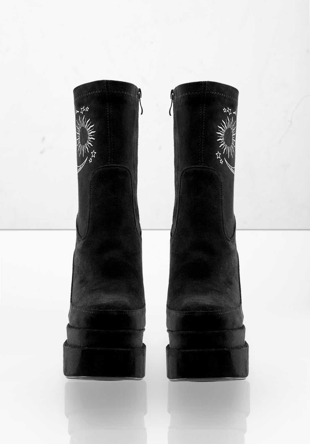 70s Celestial Sock Platform Boots with Block Heel | SOL