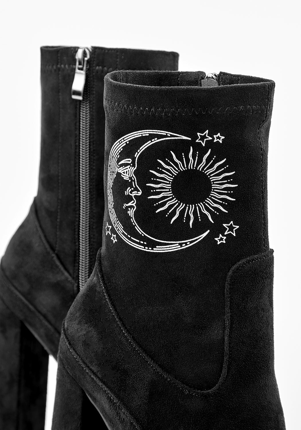 70s Celestial Sock Platform Boots with Block Heel | SOL