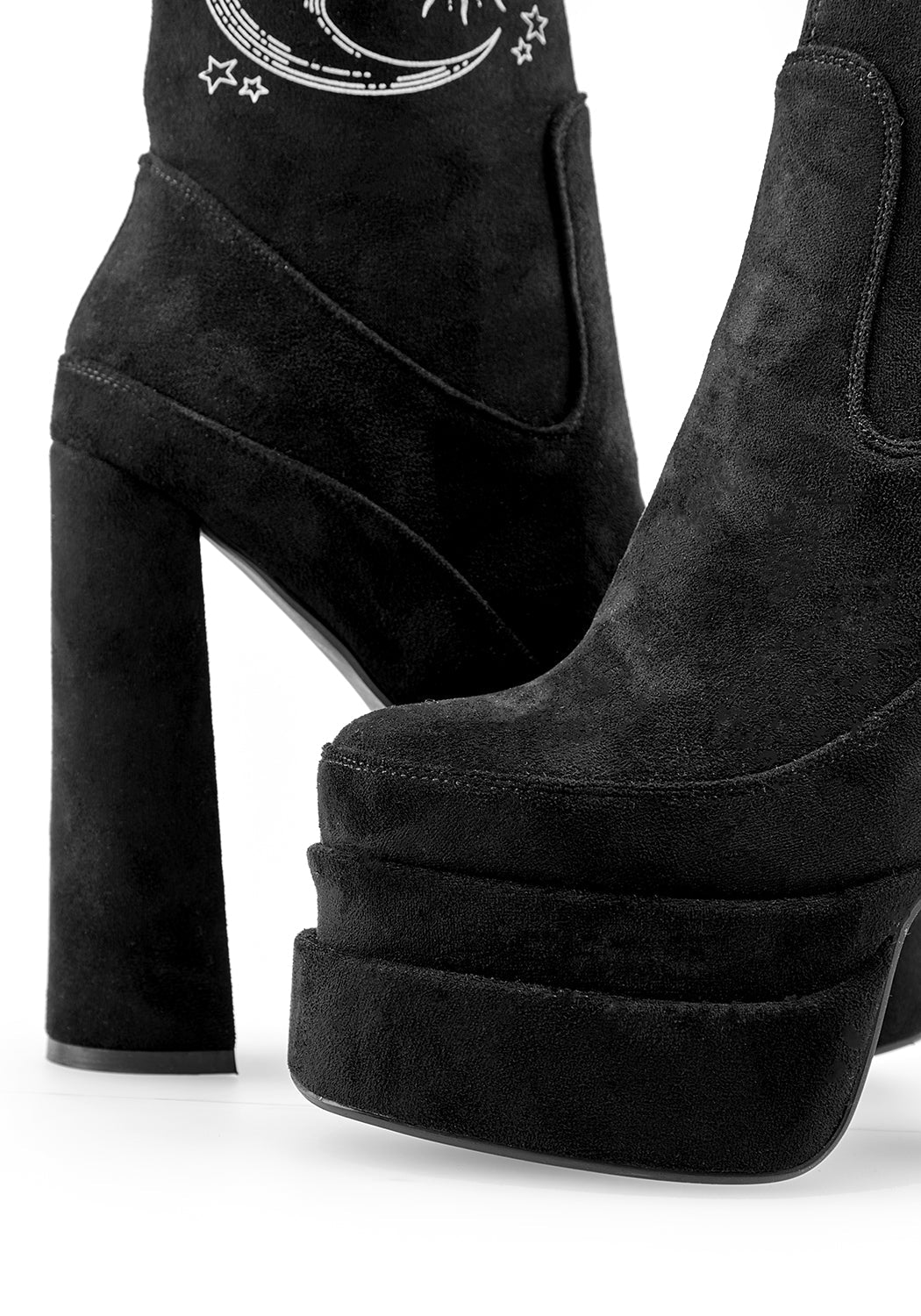 70s Celestial Sock Platform Boots with Block Heel | SOL