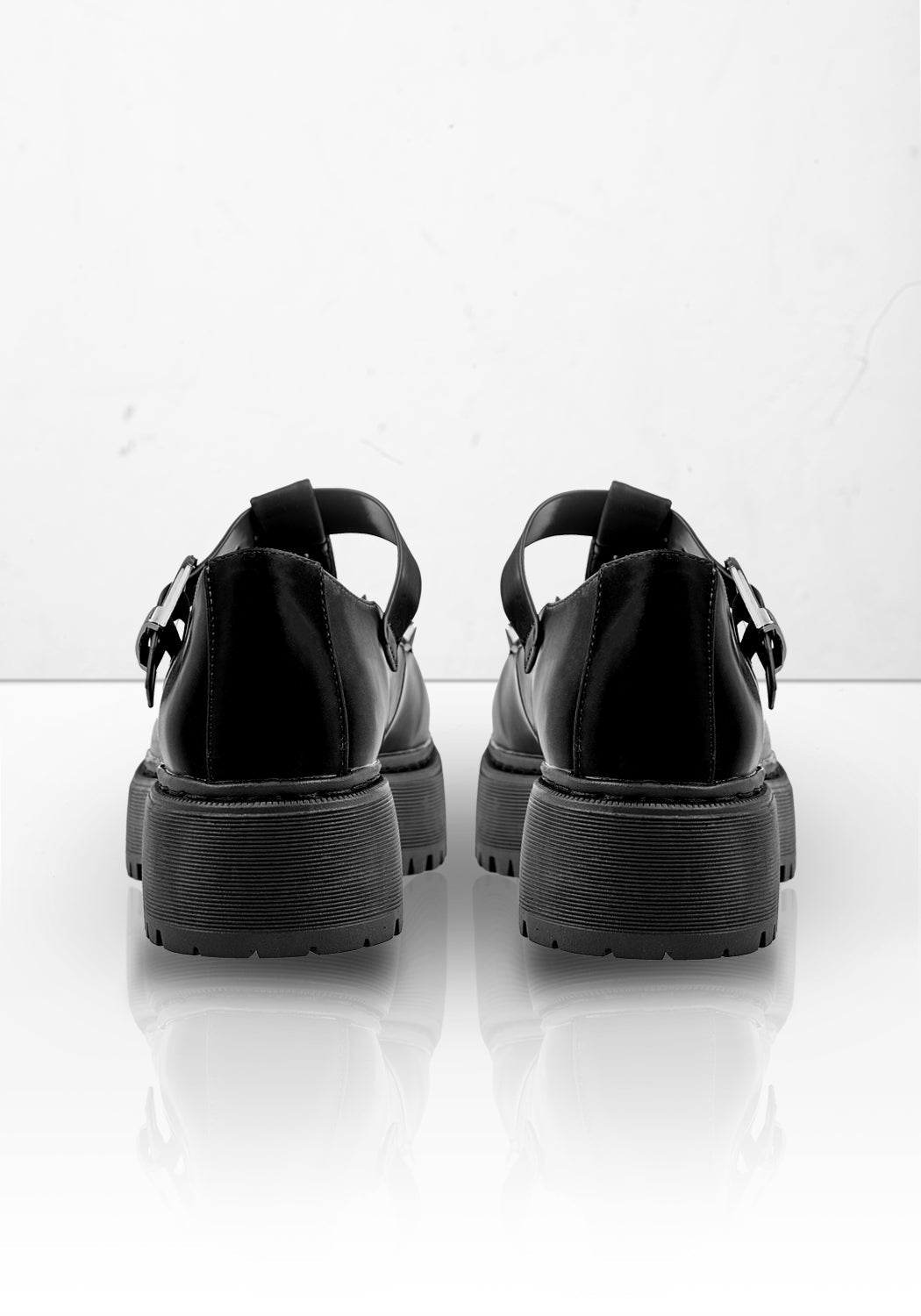 Gothic Mary Jane Platform Shoes with Studs & Buckle | Cursed Collection
