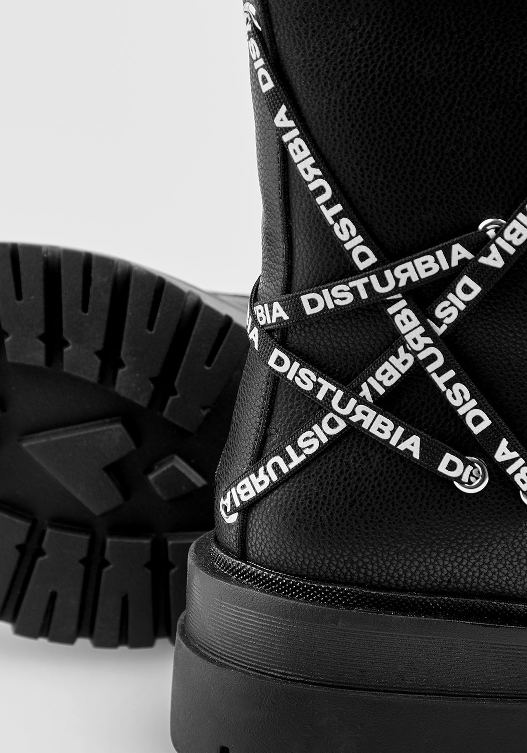 Gothic Lace-Up Platform Boots with Hexagram Detail | HEXDOLL