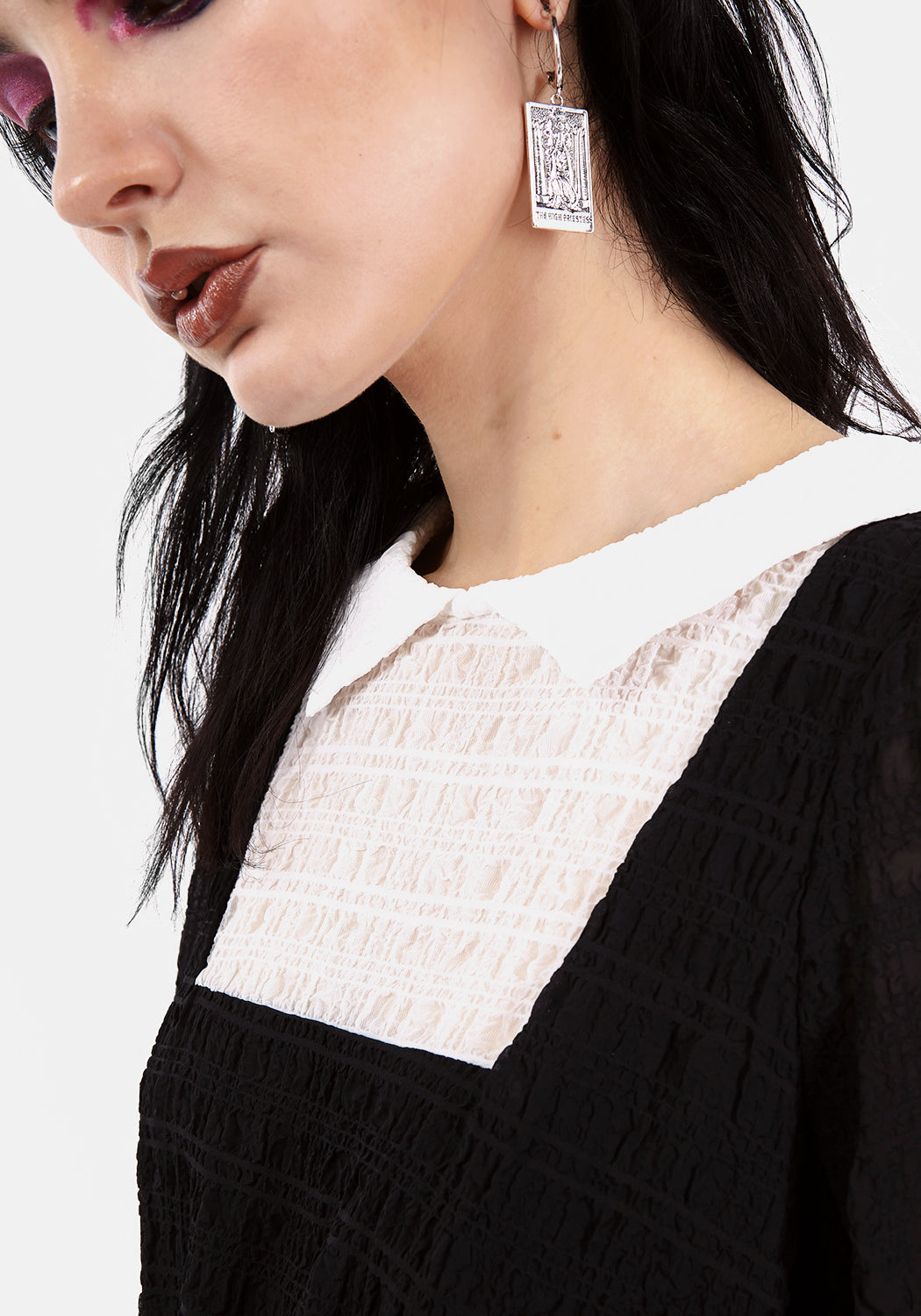 Gothic Midi Dress with Pockets & Elastic Waist | Bellatrix Pagan