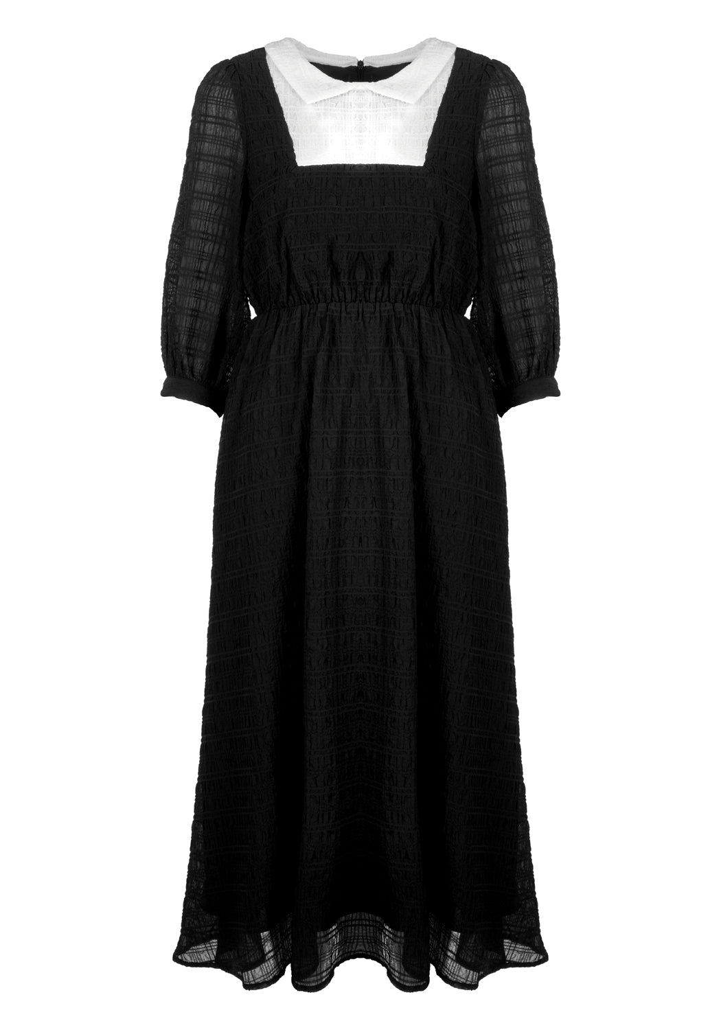 Gothic Midi Dress with Pockets & Elastic Waist | Bellatrix Pagan