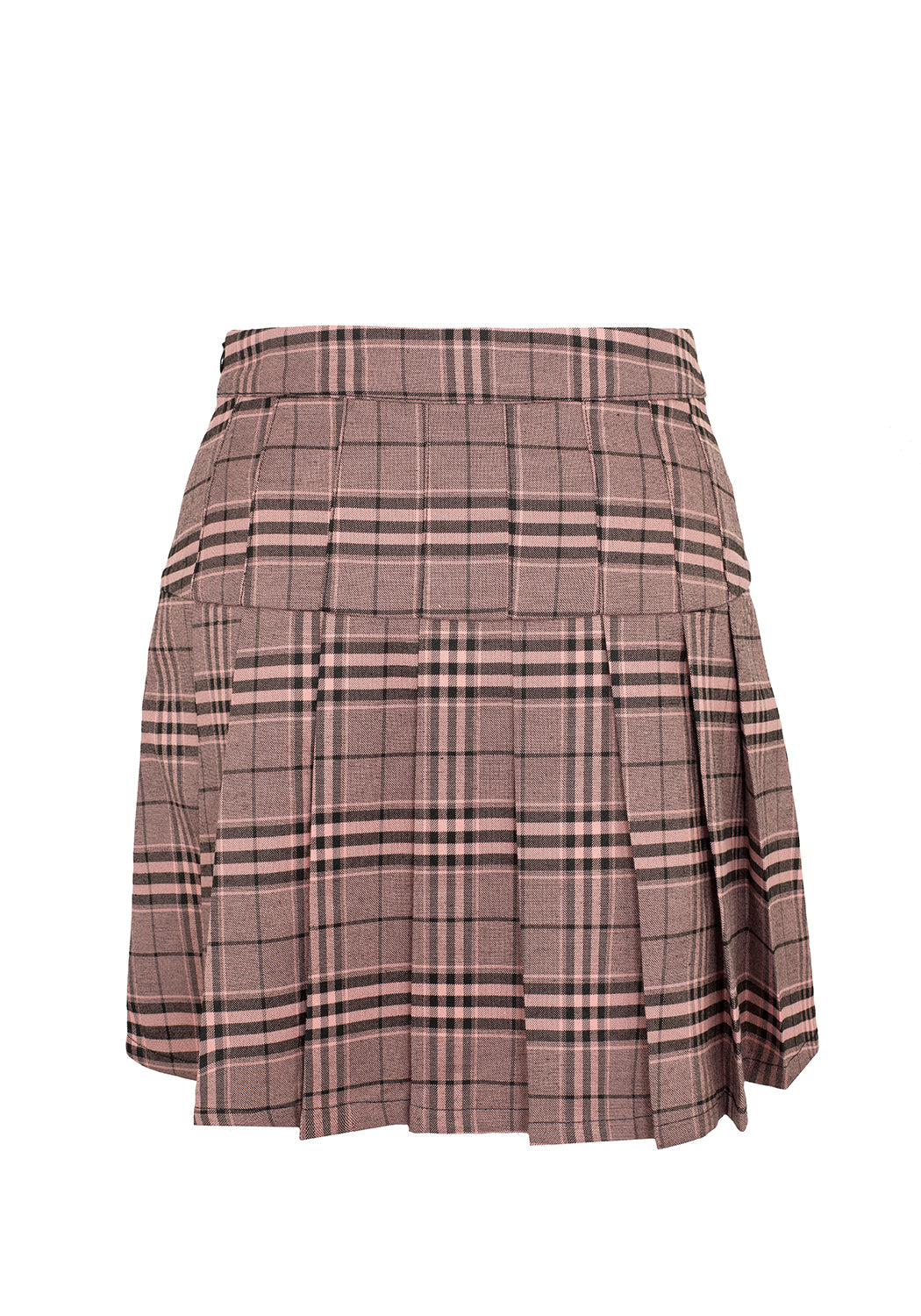 Pink & Black Check Mini Tennis Skirt with Pleats | Lovebuzz