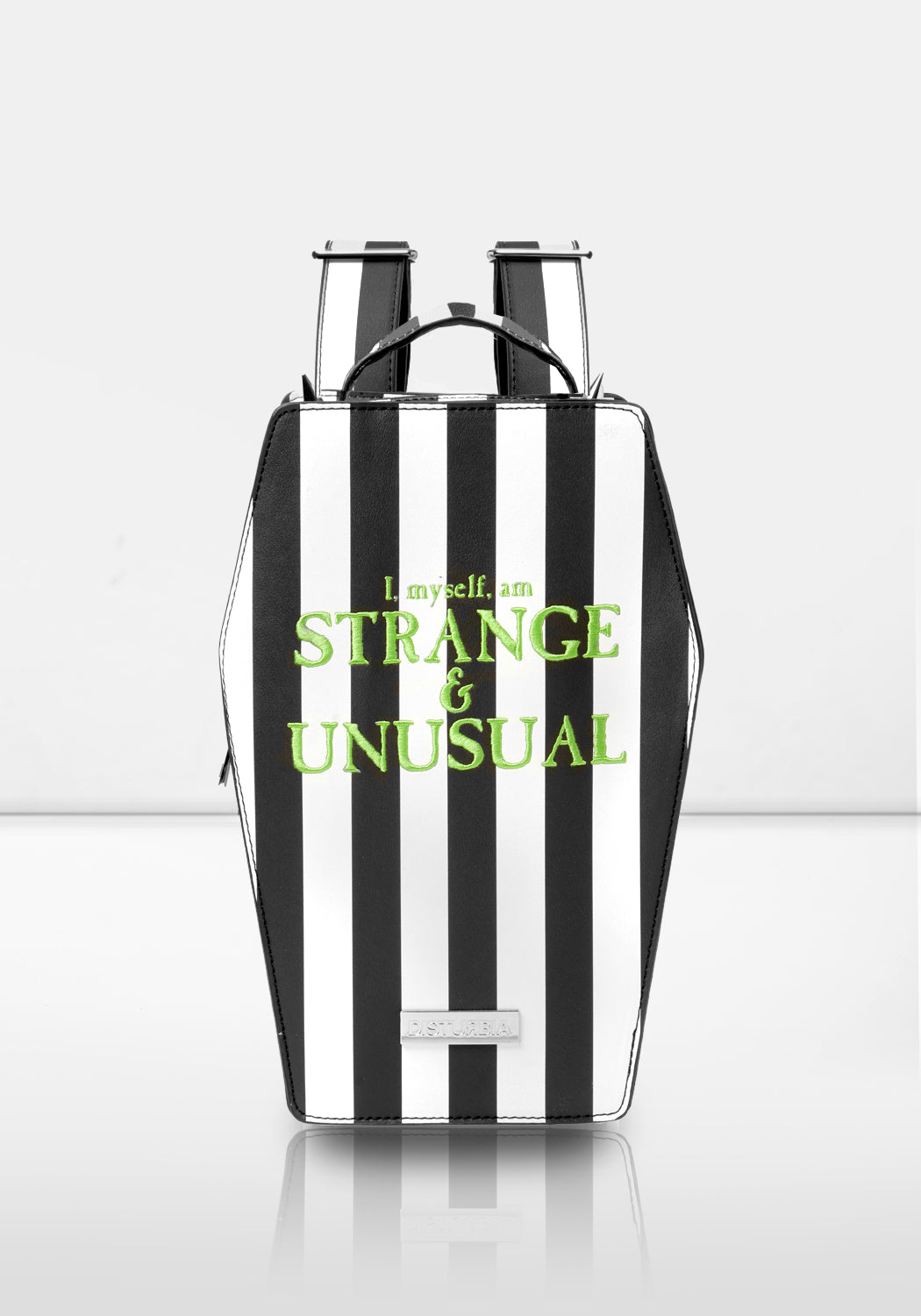 Gothic Coffin Backpack with Stripes & Studs | DEETZ