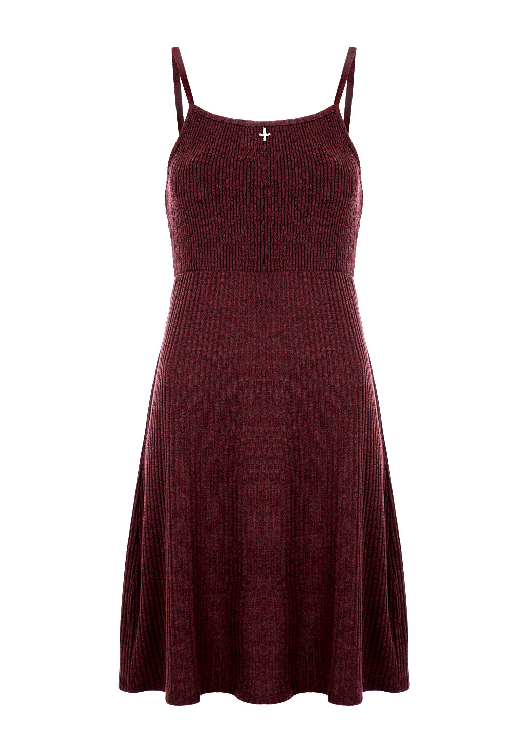 Elasticated Shirred Midi Dress with Square Neck | MUNDI