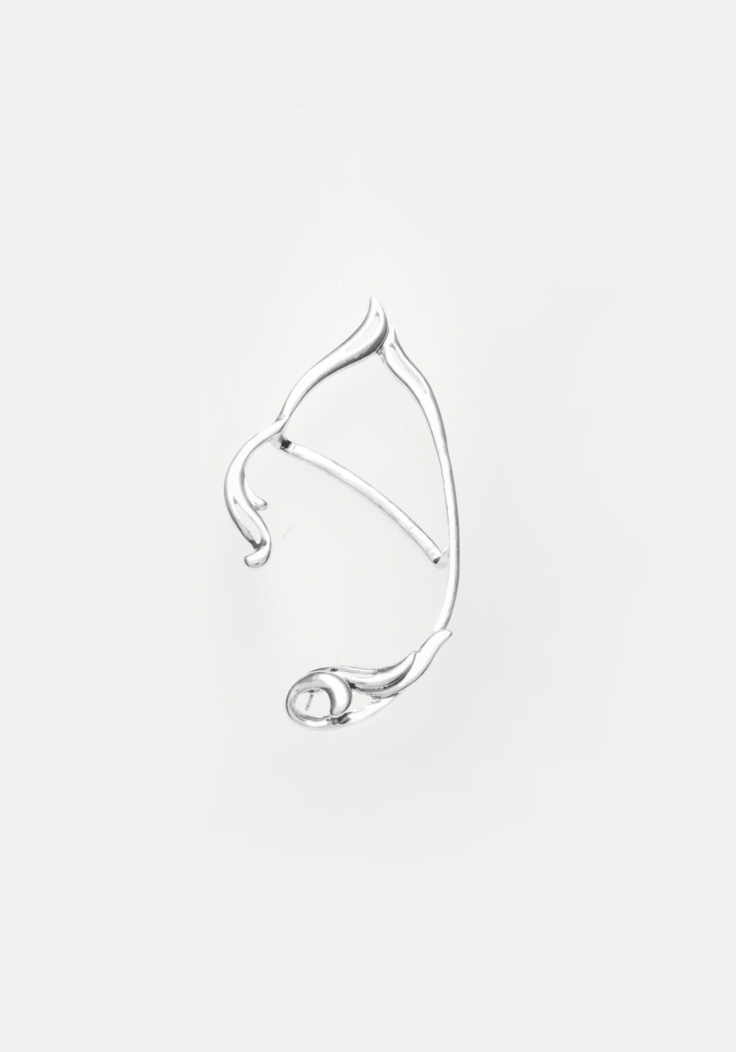 Art Nouveau Silver Ear Cuff for Pierced Ears | Arwen Jewelry
