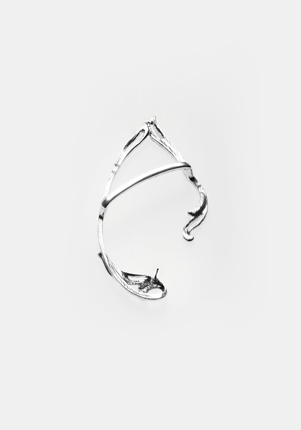 Art Nouveau Silver Ear Cuff for Pierced Ears | Arwen Jewelry