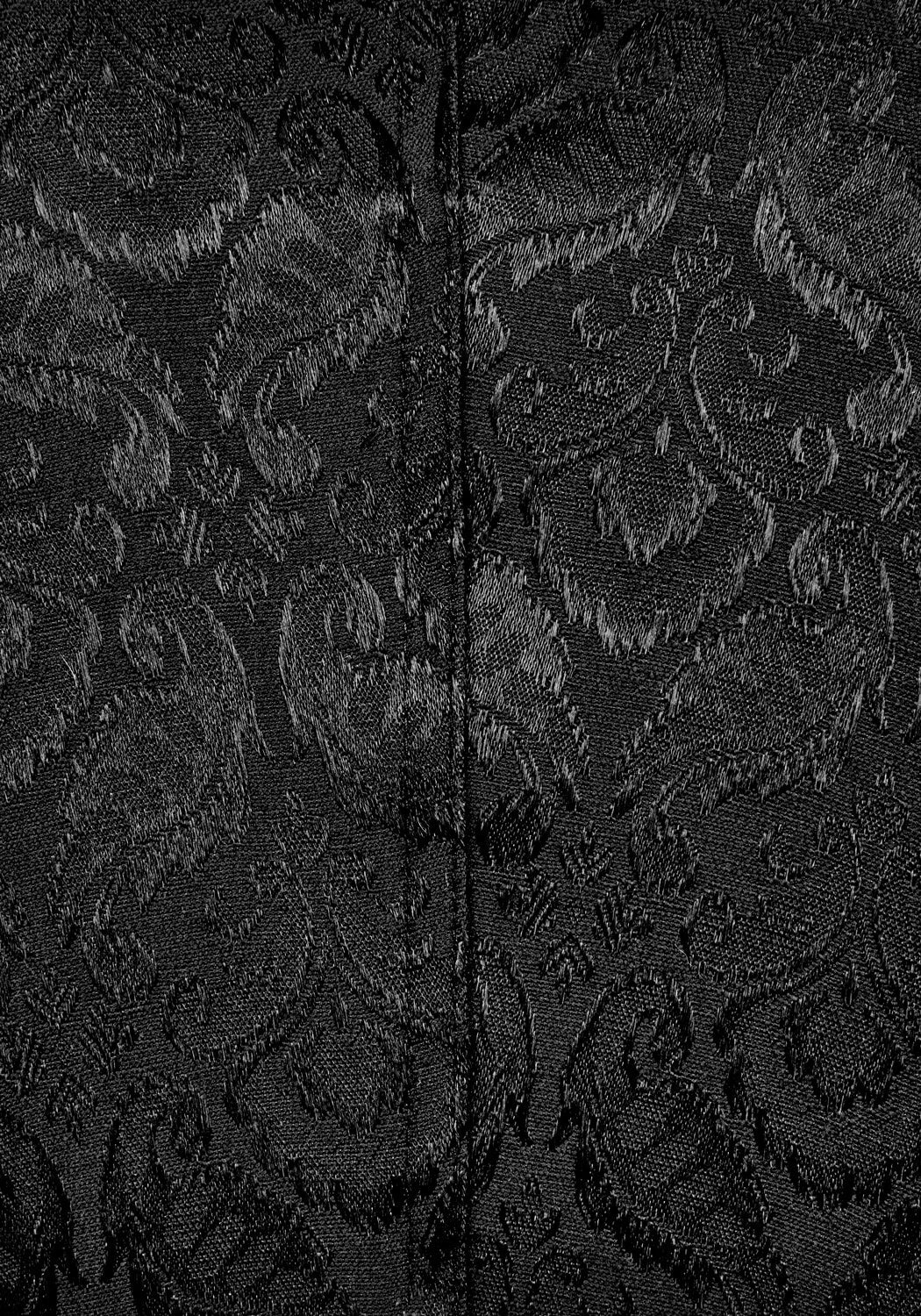 Black Jacquard Corset with Sheer Panels & Silver Zip | Intoxicate