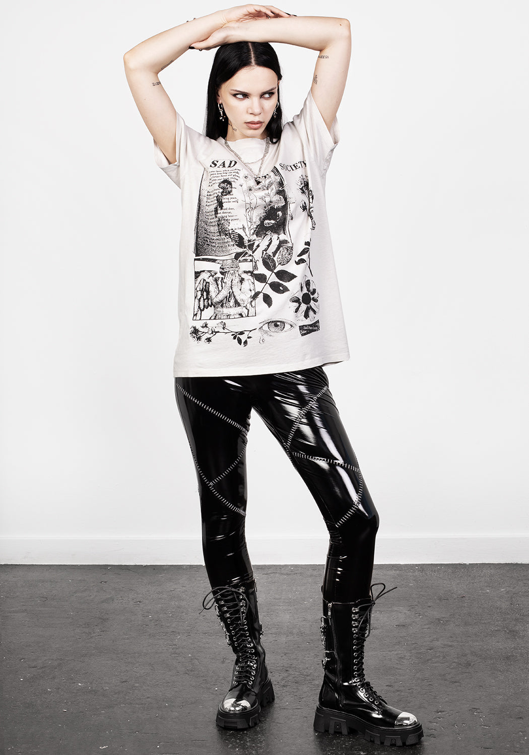 Vintage Washed Off-White Graphic T-Shirt | Sad Poets