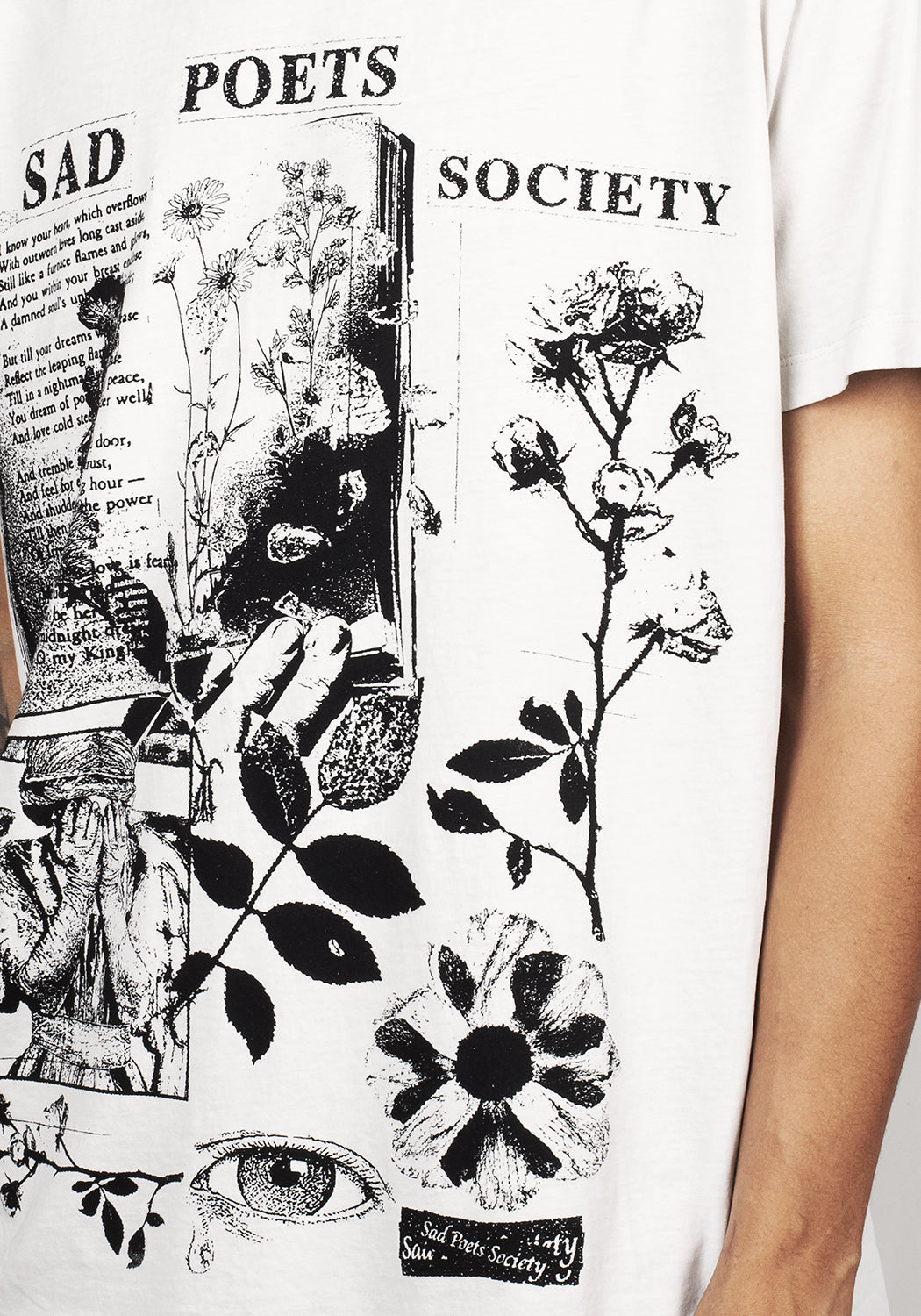 Vintage Washed Off-White Graphic T-Shirt | Sad Poets
