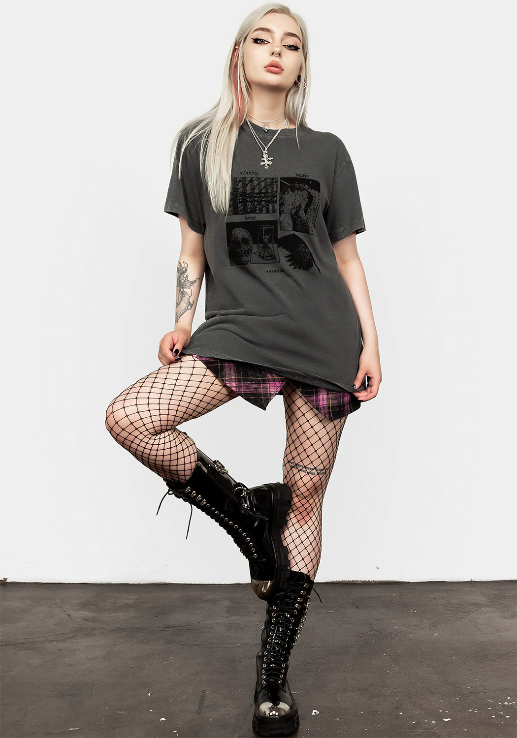 Vintage Grey Washed Graphic T-Shirt | Relaxed Unisex Fit | Sense