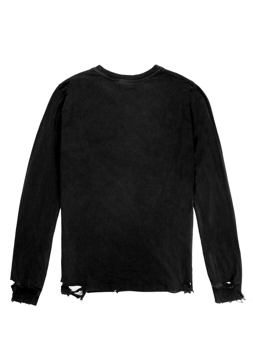 Distressed Graphic Long Sleeve T-Shirt with Occult Print | Dance with the Devil