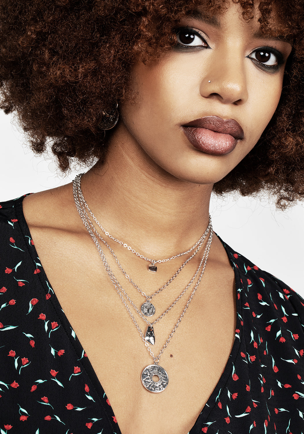 Multichain Rune Necklace with Silver Charms | Positive Affirmations Jewelry