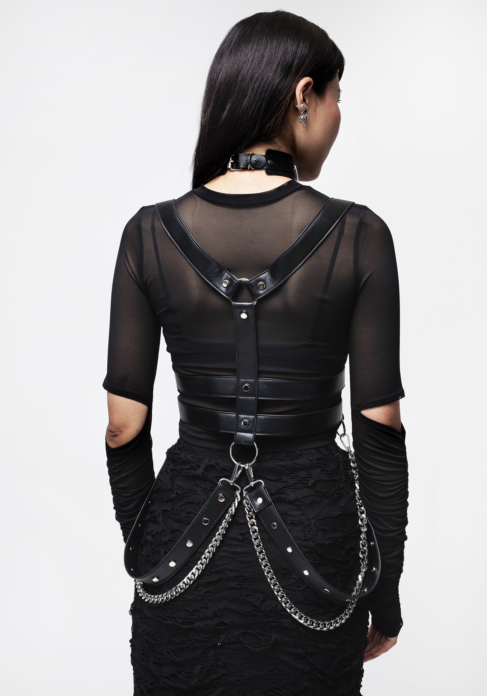 Faux Leather Suspender Harness with Adjustable Straps | Reveille