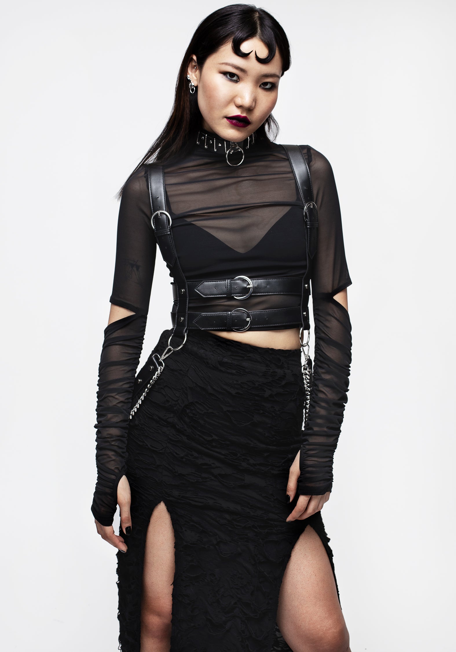 Faux Leather Suspender Harness with Adjustable Straps | Reveille
