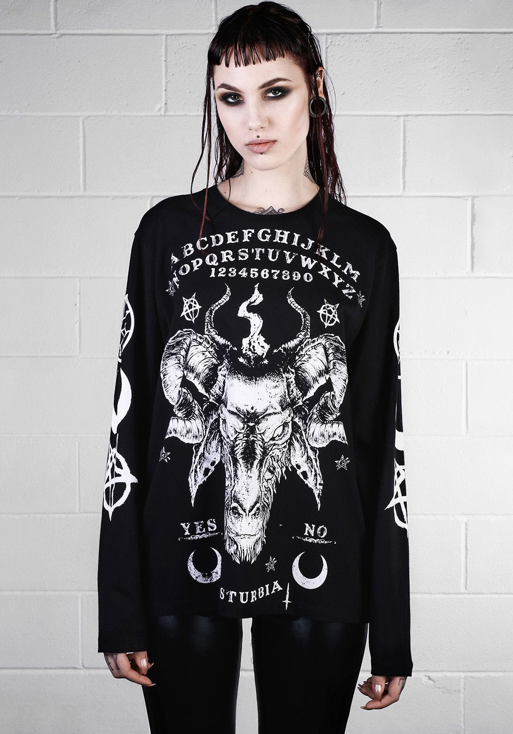 Ouija Board Long Sleeve T-Shirt with All-Over Print | Disturbia Clothing