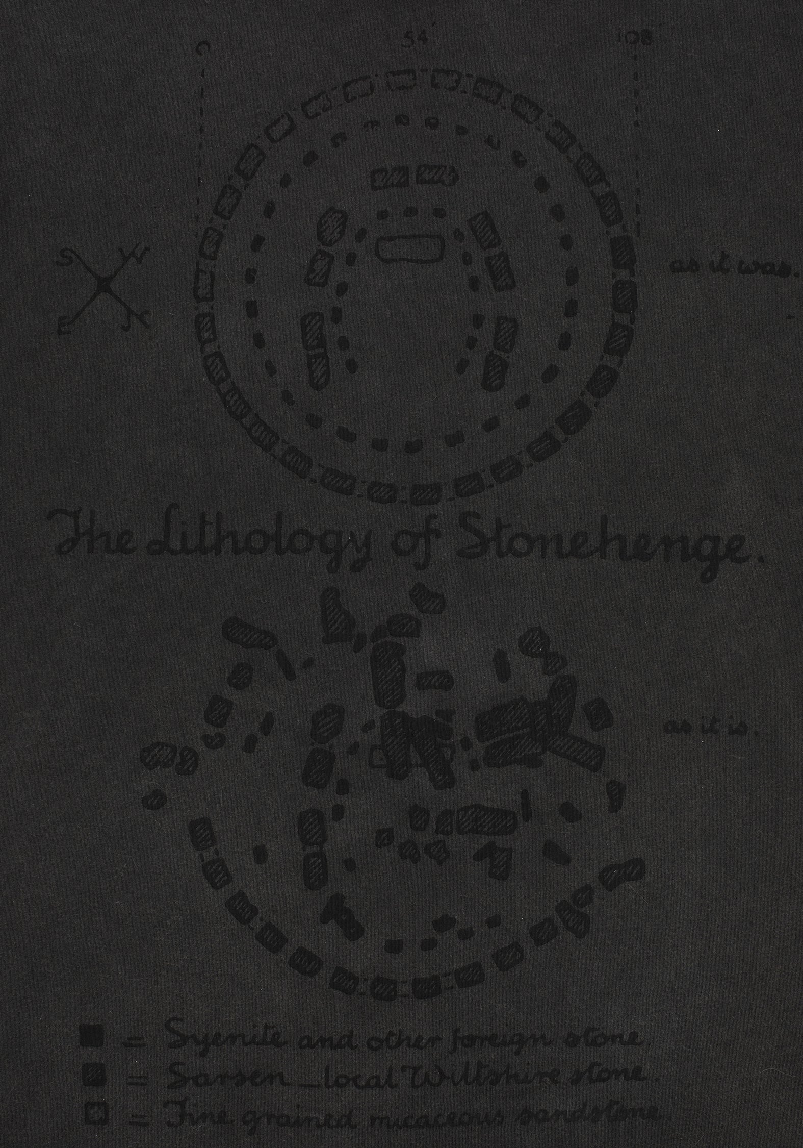 Acid Washed Graphic Print T-Shirt - Stonehenge Design | Henge
