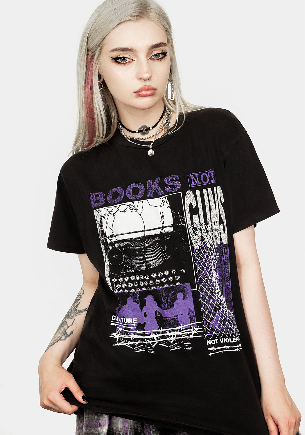 Vintage Black Washed Graphic Tee for Men & Women | Books T-Shirt