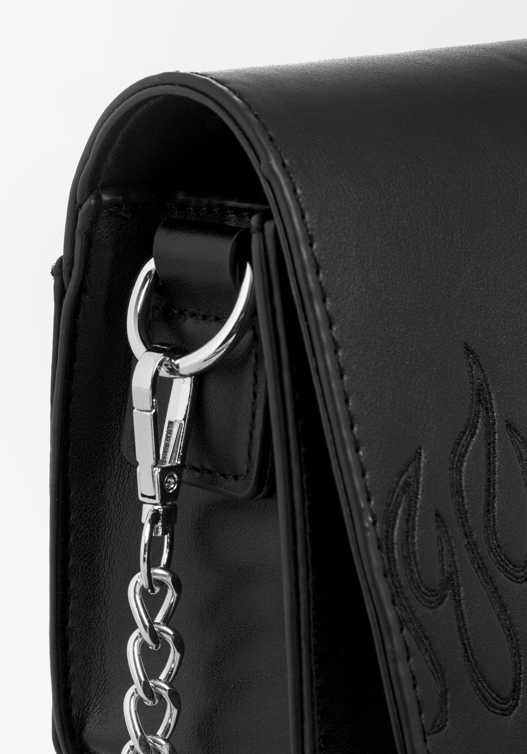 Mini Crossbody Bag with Skull Motif & Faux Leather | Balefire