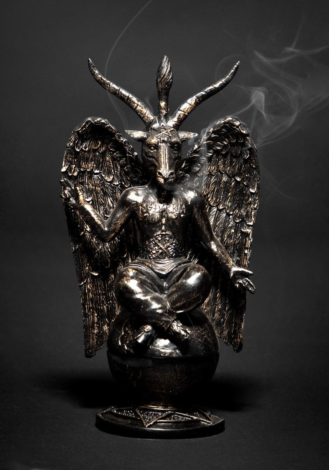 Baphomet Incense Burner with Magnetic Closure & Smoke Vents | Disturbia