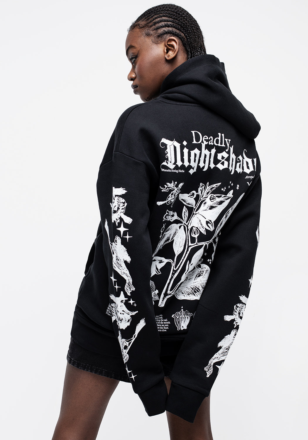 Unisex Zip-Up Hoodie with Graphic Print & Kangaroo Pockets | Nightshade