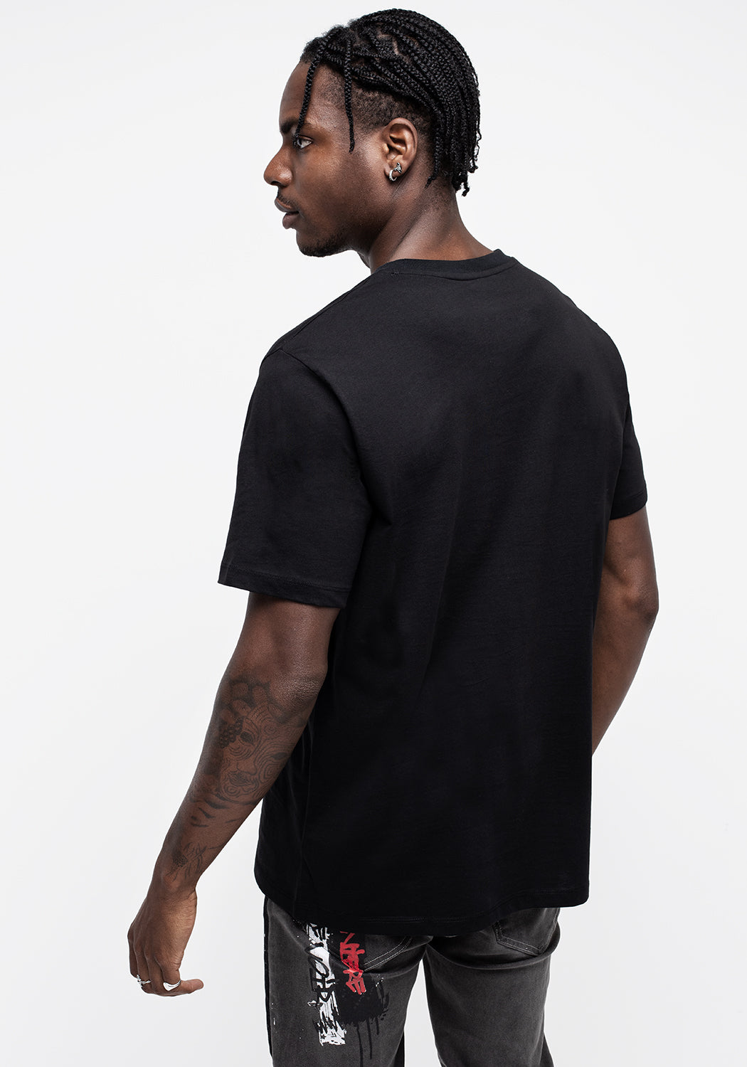 Black Graphic Print Unisex T-Shirt with Occult Design | Love Is The Law