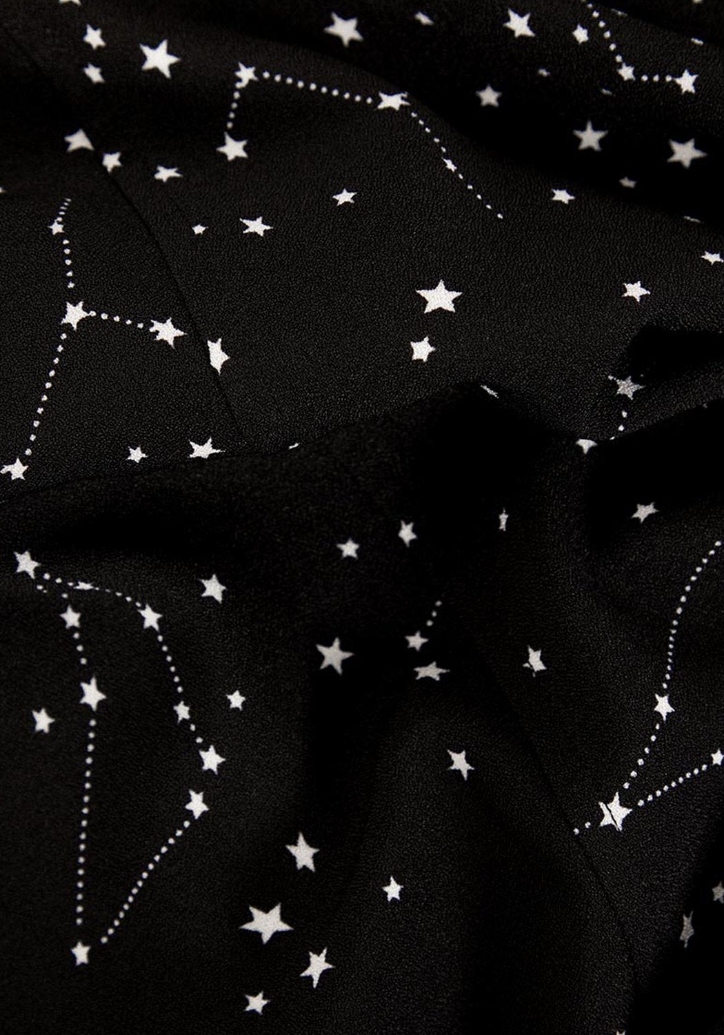 Celestial Print Midaxi Skirt with Front Split & Pleats | Starry Style