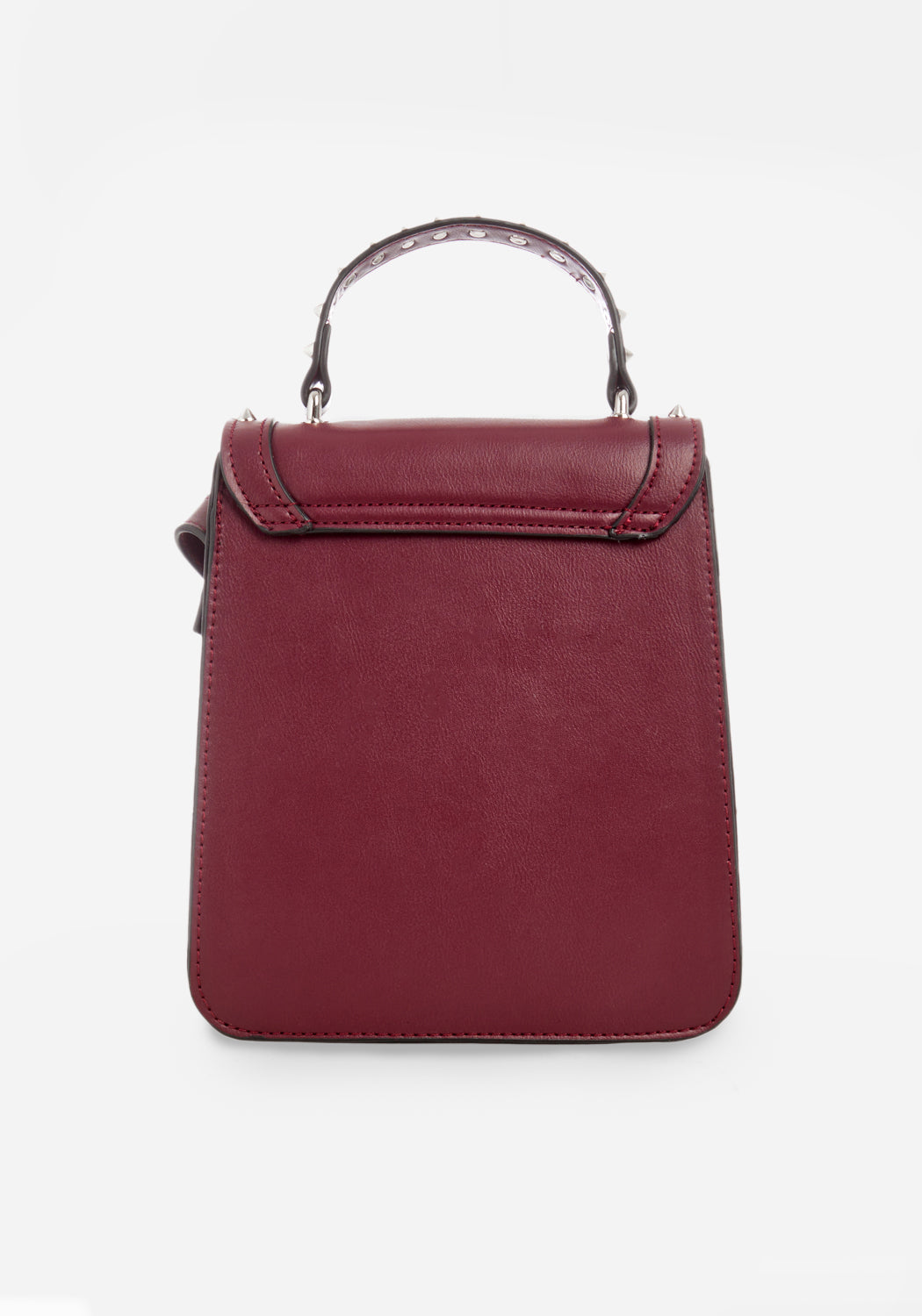 Burgundy Mini Crossbody Satchel Bag with Adjustable Strap | Catch Feelings