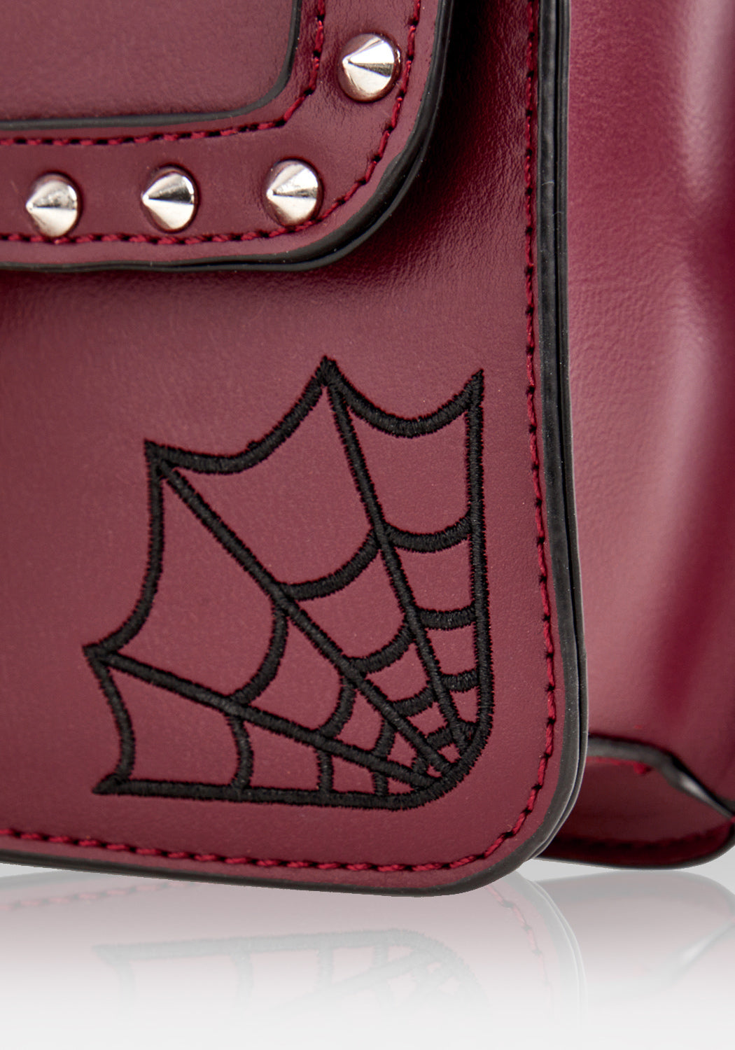 Burgundy Mini Crossbody Satchel Bag with Adjustable Strap | Catch Feelings