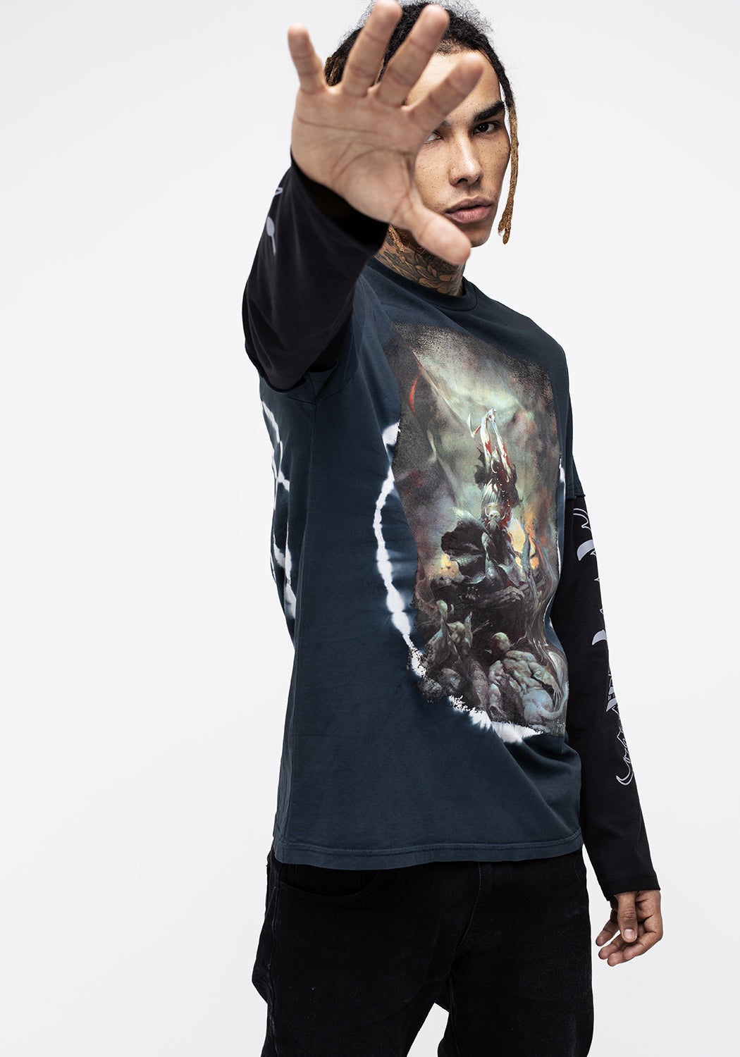 Frank Frazetta Death Dealer 2 Graphic Long Sleeve T-Shirt | Disturbia