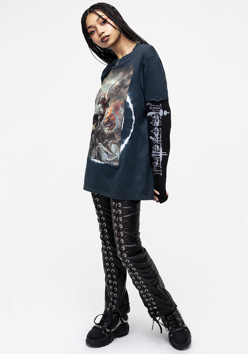 Frank Frazetta Death Dealer 2 Graphic Long Sleeve T-Shirt | Disturbia