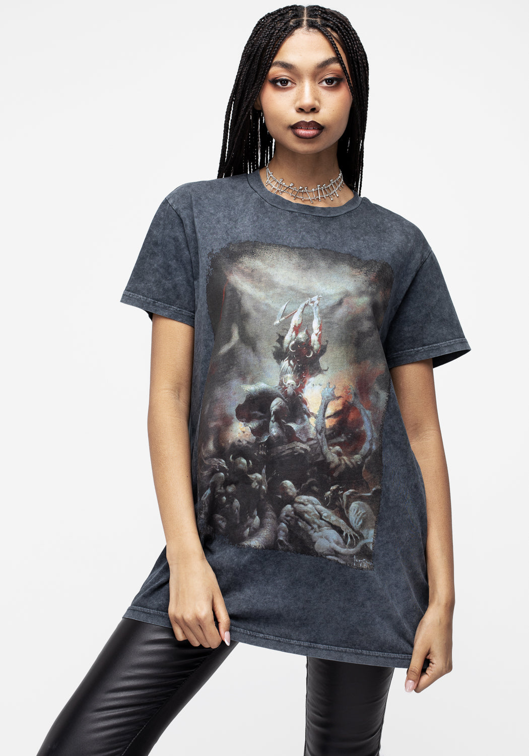 Frank Frazetta Death Dealer 2 Graphic T-Shirt | Disturbia Collab